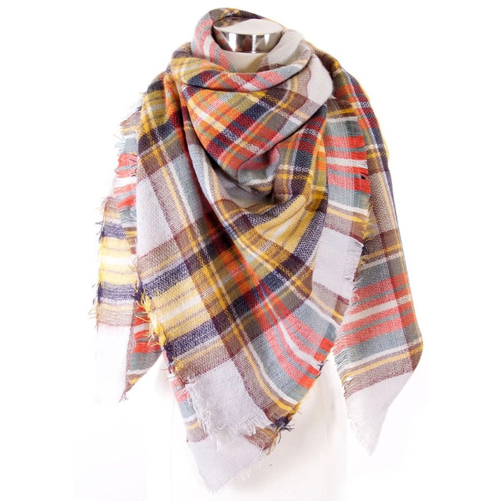 Scarvesme Buffalo Check Pattern Oversized Scarf